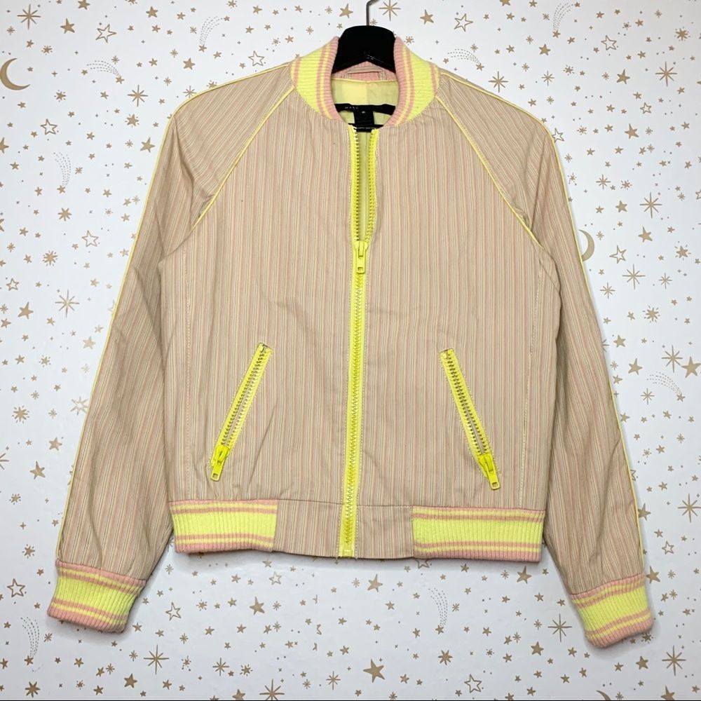 Marc Jacobs Retro Striped Varsity Bomber Jacket